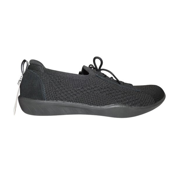 Skechers Black Knit Stretch Fit Slip On Sneakers 8.5 Memory Foam Athleisure - Picture 5 of 11